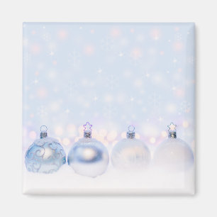 Imán Navidades de plata festividad golpean la nieve