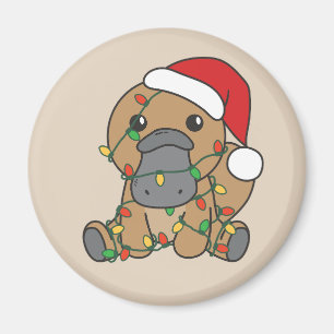 Imán Navidades de Platypus Animales de Invierno Holiday