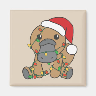Imán Navidades de Platypus Animales de Invierno Holiday