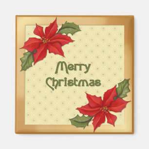 Imán Navidades de Poinsettia