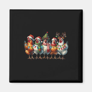 Imán Navidades de pollo alumbran granja animal Cuesta N