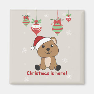 Imán Navidades de Quokka Nieve Animales De Invierno Quo