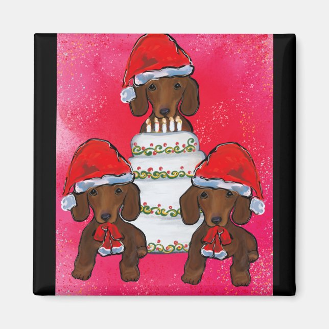 Imán Navidades de Red Doxies (Frente)