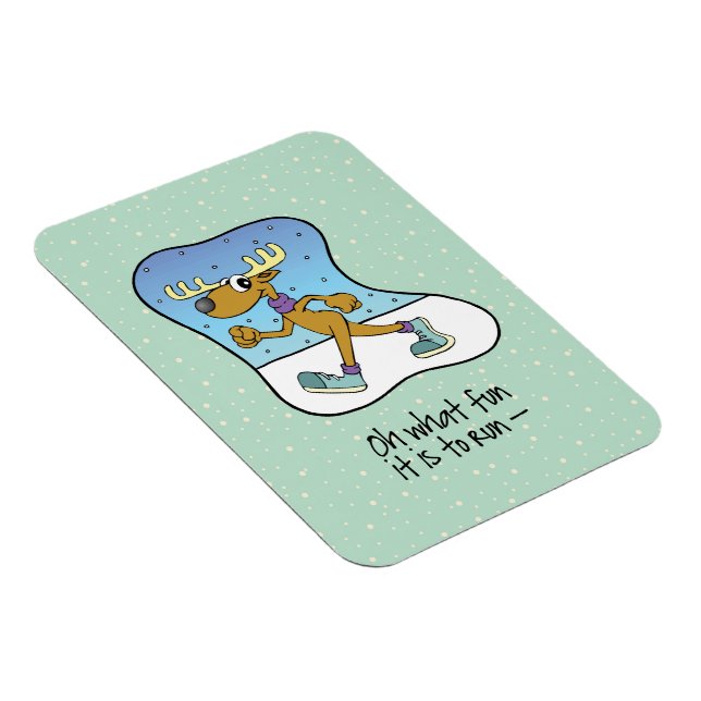 Imán Navidades de renos en ejercicio (Lado Derecho)