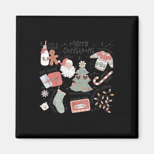 Imán Navidades de Retro Santa Claus Navidades feos de l