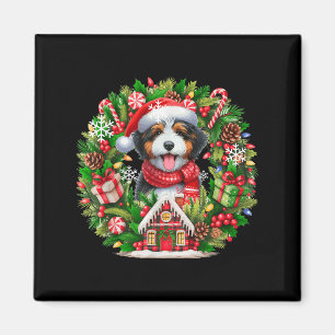Imán Navidades de Santa Bernedoodle