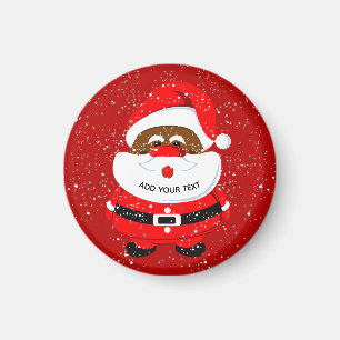 Imán Navidades de Santa Claus afroamericanos