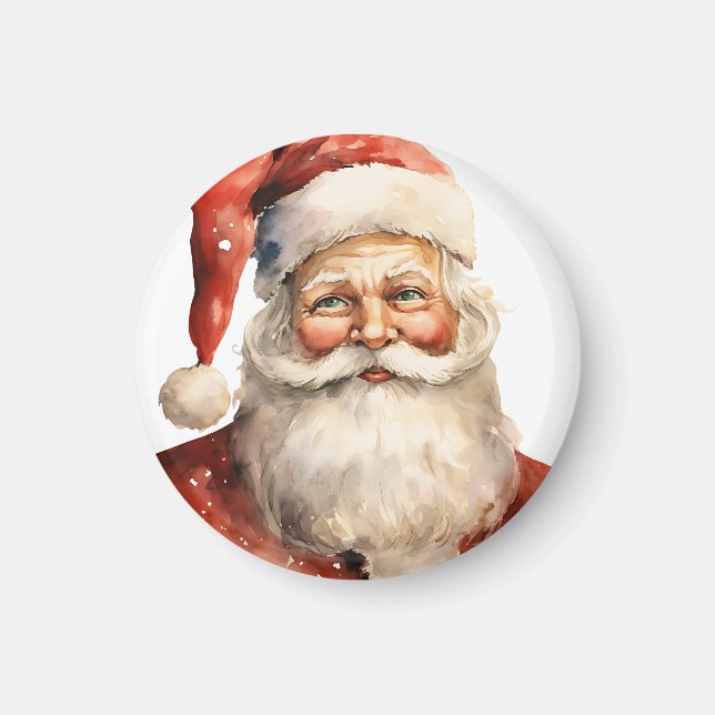 Imán Navidades de Santa Claus Retro (Frente)