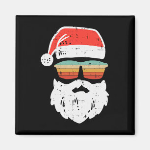 Imán Navidades de Santa Face Retro Sungles Noches Hombr