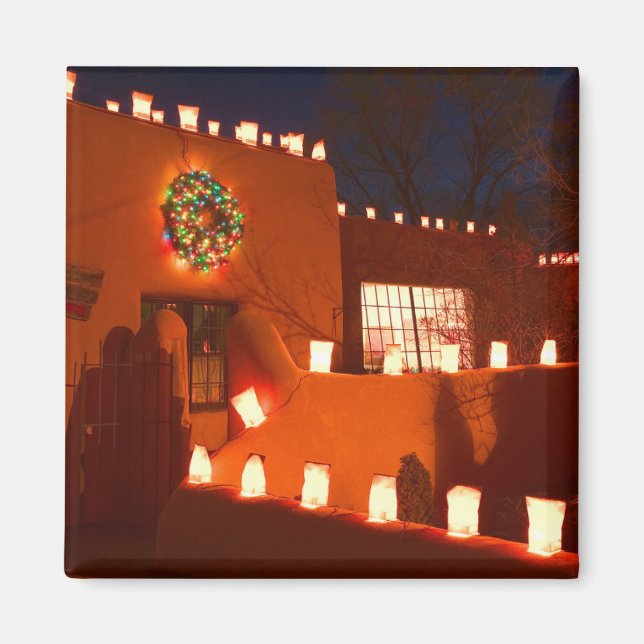 Imán Navidades de Santa Fe Nuevo México (Frente)
