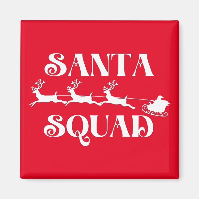 Imán Navidades de Santa Squad (Frente)