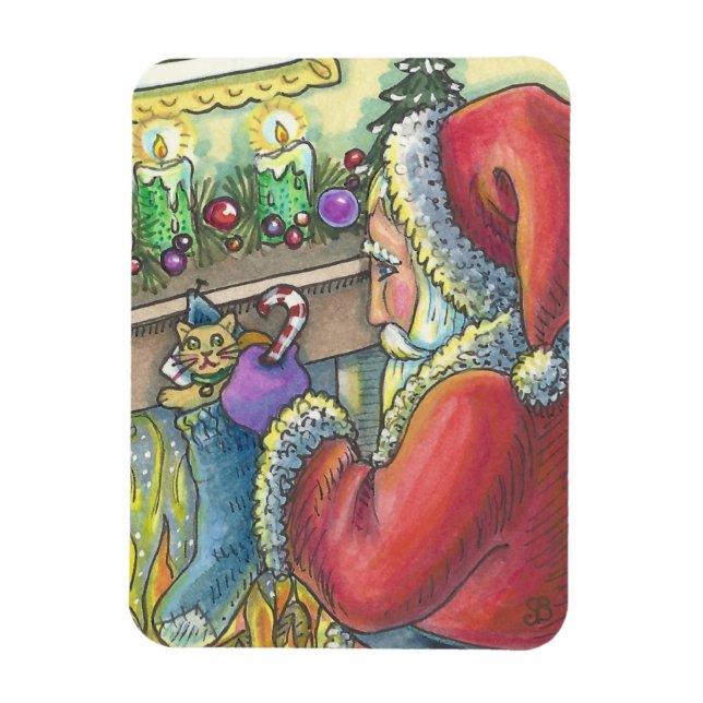 Imán Navidades de Santa Stocking Stuffer MAGNET (Vertical)