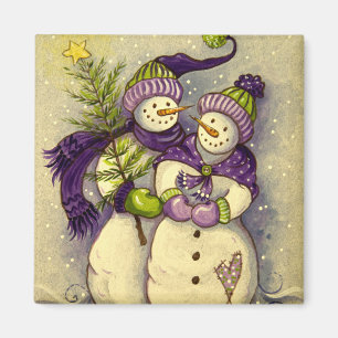 Imán navidades de Snowmen 4882