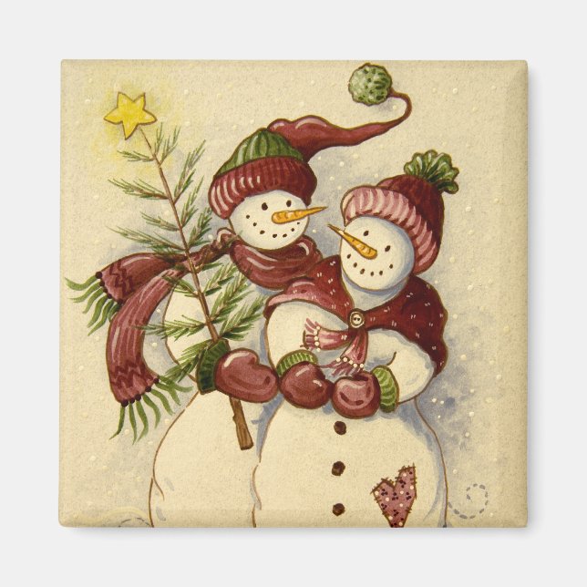 Imán navidades de Snowmen de 4924 (Frente)