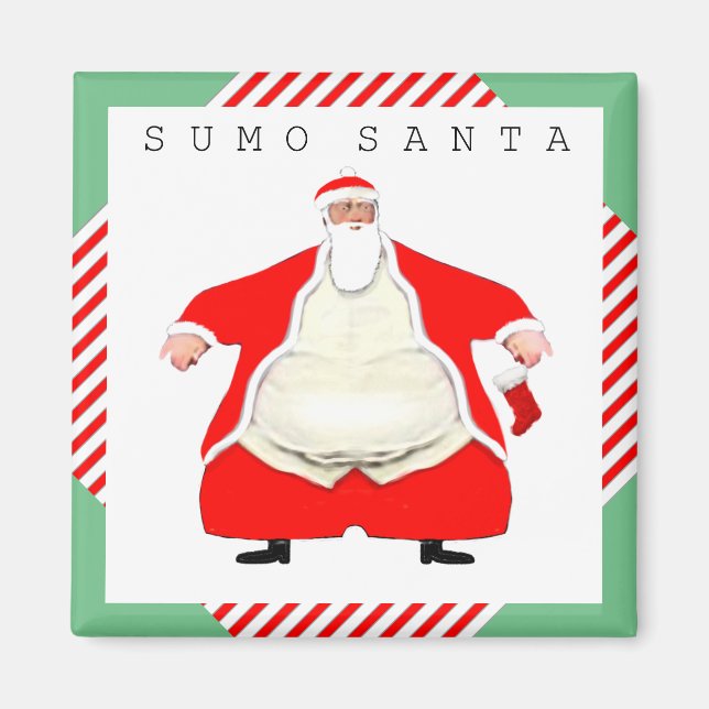 Imán Navidades de Sumo Wrestler (Frente)