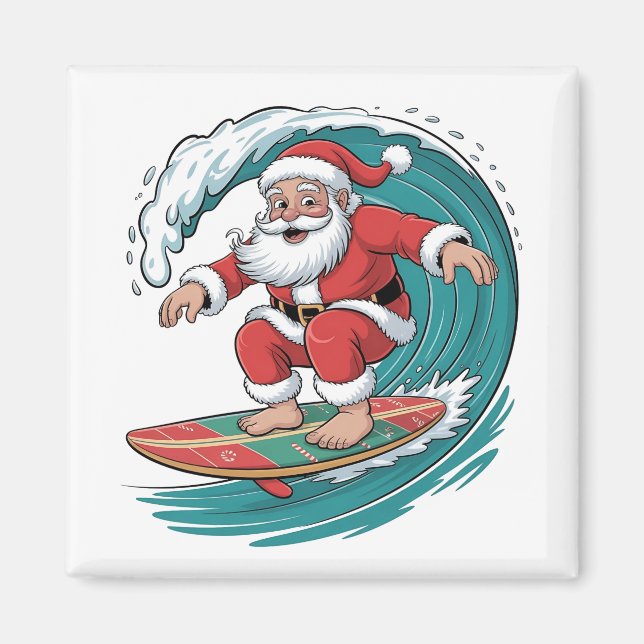 Imán Navidades de surf de Santa Cruz en Navidad (Frente)