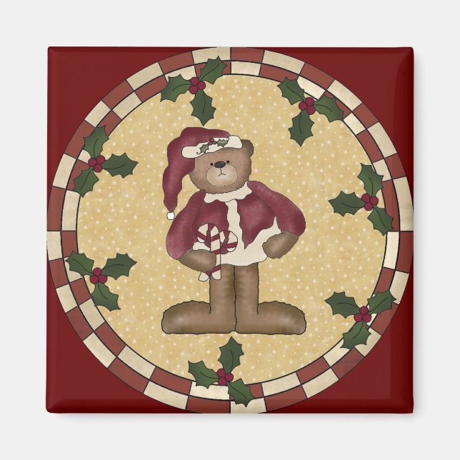 Imán Navidades de Teddy Bear (Frente)