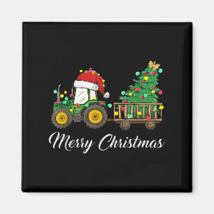 Imán Navidades de tractores Sweater Farmer Farm Funny M