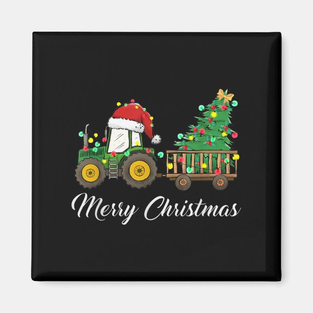 Imán Navidades de tractores Sweater Farmer Farm Funny M (Frente)
