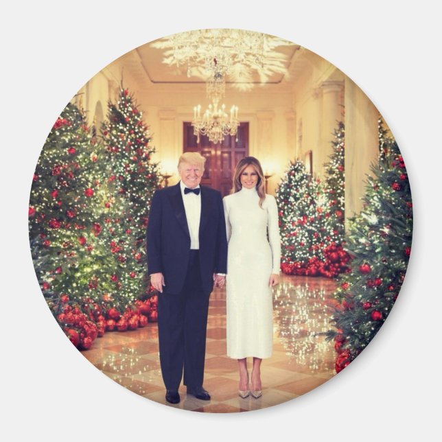 Imán Navidades de Trump para la Casa Blanca (Frente)