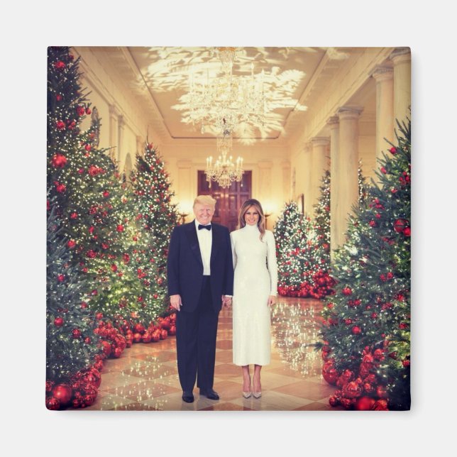 Imán Navidades de Trump para la Casa Blanca (Frente)