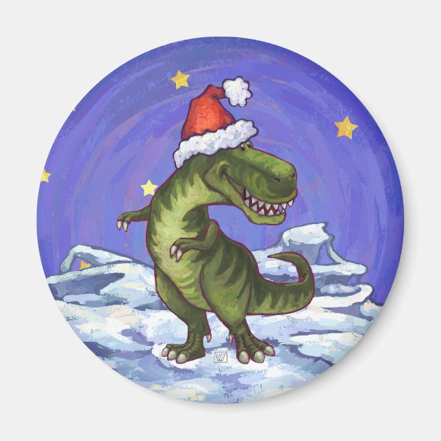 Imán Navidades de Tyrannosaurus (Frente)