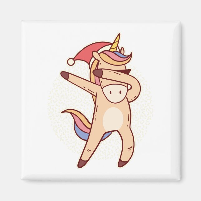 Imán navidades de unicornio (Frente)