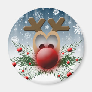 Imán Navidades de vacaciones reno de invierno