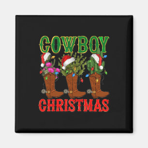Imán Navidades De Vaquero Boots Y Cactus Xmas Pjs Hombr