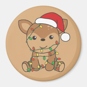 Imán Navidades de venado Animales de invierno Deer Magn