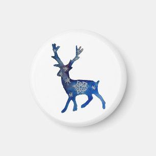 Imán Navidades De Venado Pequeños, Magnet Redondo De 3,