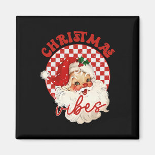 Imán Navidades de Vintage Groovy Santa Claus Vibes Kids