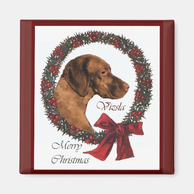 Imán Navidades de Vizsla (Frente)