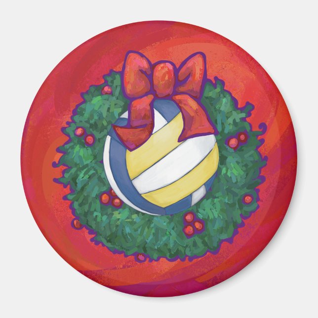 Imán Navidades de voleibol (Frente)