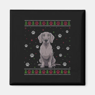 Imán Navidades de Weimaraner Sweater Xmas Mascota Anima