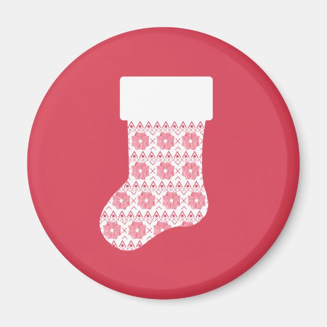 Imán Navidades de Winter Knit Stocking Magnet (Frente)