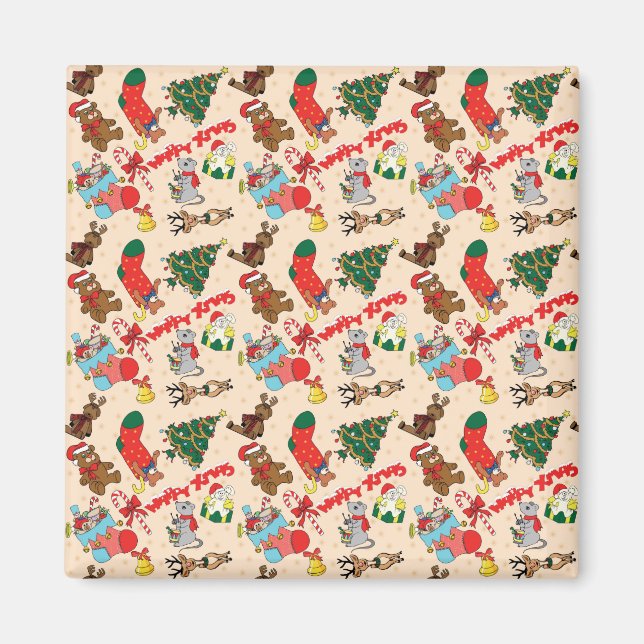 Imán Navidades de Woodland Animals (Frente)