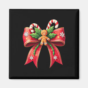 Imán Navidades de Xmas Candy Cane Bow