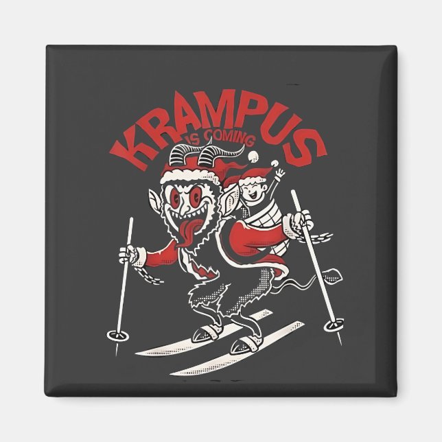 Imán Navidades de Xmas Gruss Vom Krampus Devil (Frente)