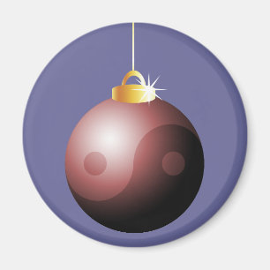 Imán Navidades de Yin Yang en rojo