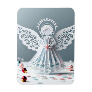 Imán Navidades del Angel de encaje de papel Artesanías
