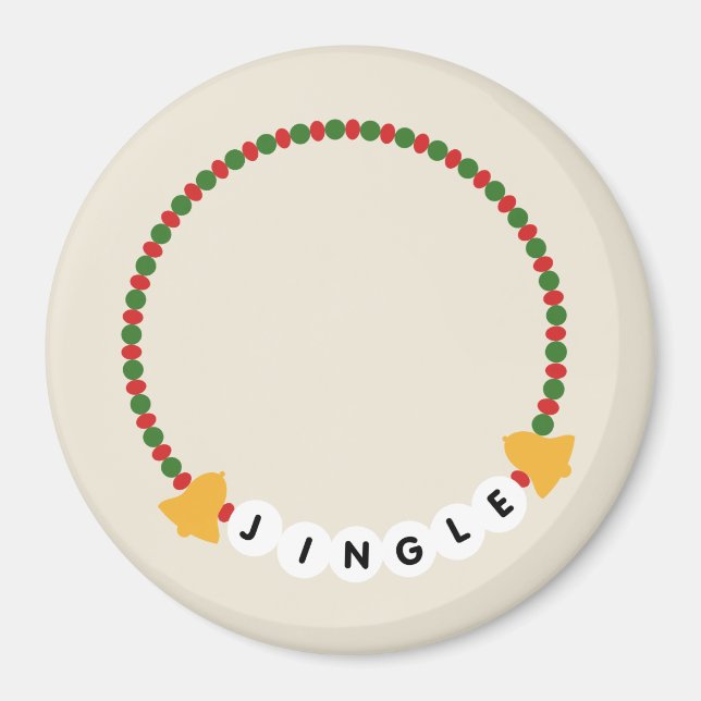 Imán Navidades del brazalete Jingle Bells (Frente)
