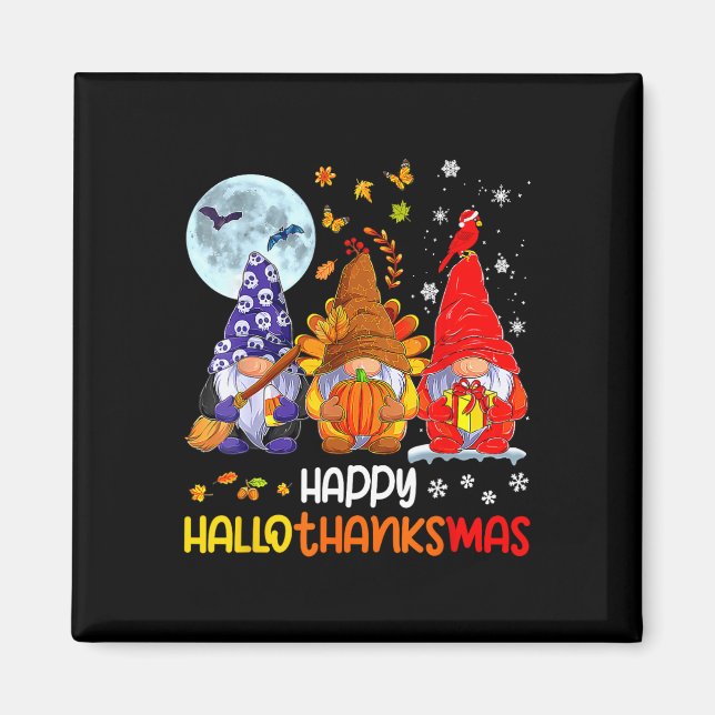 Imán Navidades del Día de Acción de Gracias de Hallowee (Frente)