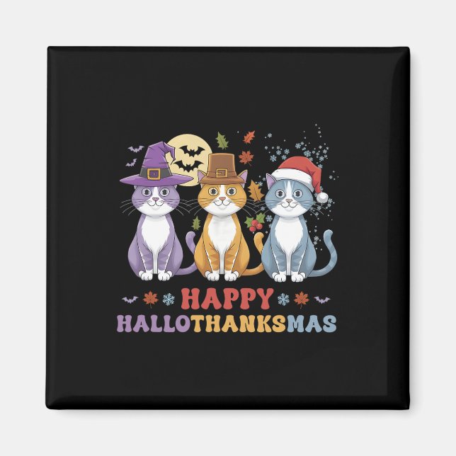 Imán Navidades del Día de Acción de Gracias de Hallowee (Frente)