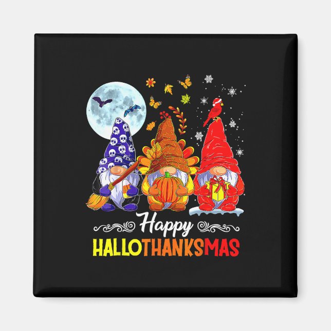 Imán Navidades del Día de Acción de Gracias de Hallowee (Frente)