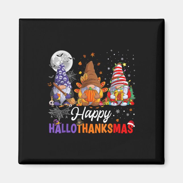 Imán Navidades del Día de Acción de Gracias de Hallowee (Frente)