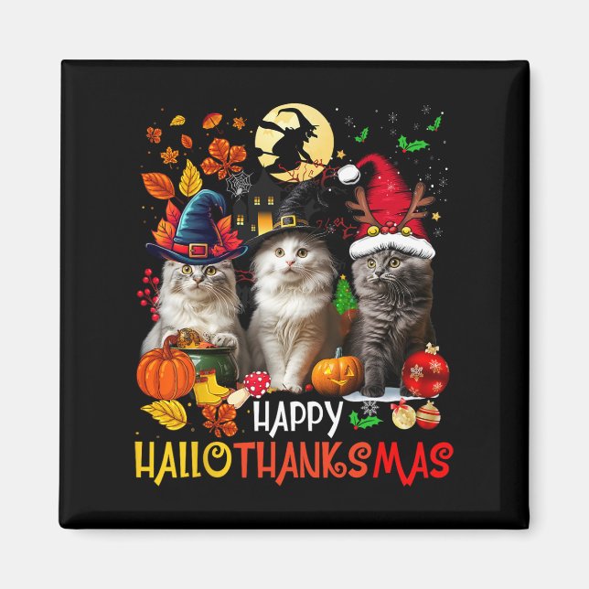 Imán Navidades del Día de Acción de Gracias de Hallowee (Frente)