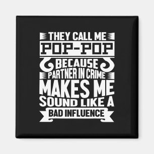 Imán Navidades del Día del Padre Pop Shirt Valentine