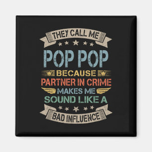 Imán Navidades del Día del Padre Pop Shirt Valentine