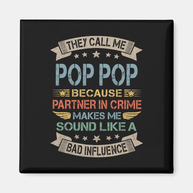Imán Navidades del Día del Padre Pop Shirt Valentine (Frente)